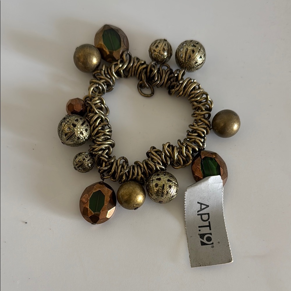 APT.9 Gold and Bronze Charm Bracelet